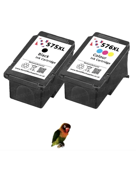 pack 2 Tintas Compatibles para Canon PG575XL + CL576XL para Pixma TR4750i, TR4751i, TS3550i, TS3551i PG-575XL + CL-576XL