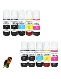 10 botellas tinta Compatibles Epson 104 Botella de Tinta (NEGROx4 + CIÁNx2 + MAGENTAx2 + AMARILLOx2)