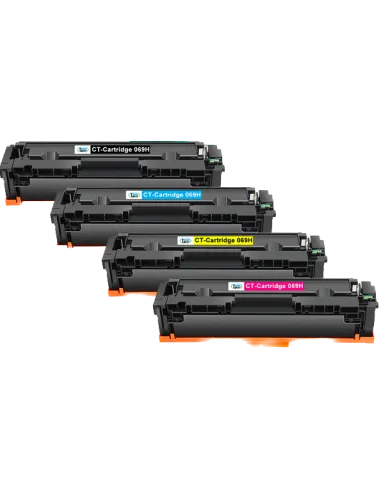 4 toner  Compatibles Canon 069H Cartuchos de Toner para I-Sensys LBP673Cdw / MF752Cdw / MF754Cdw