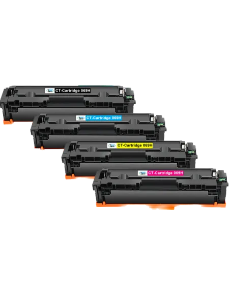 4 toner  Compatibles Canon 069H Cartuchos de Toner para I-Sensys LBP673Cdw / MF752Cdw / MF754Cdw