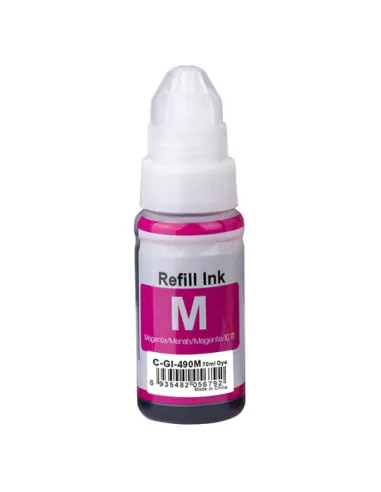 tinta Compatible Canon GI490 Magenta Botella de Tinta GI-490M / 0665C001 para Canon Pixma G1400 / G2200 / G3200 / G3400 / G3411