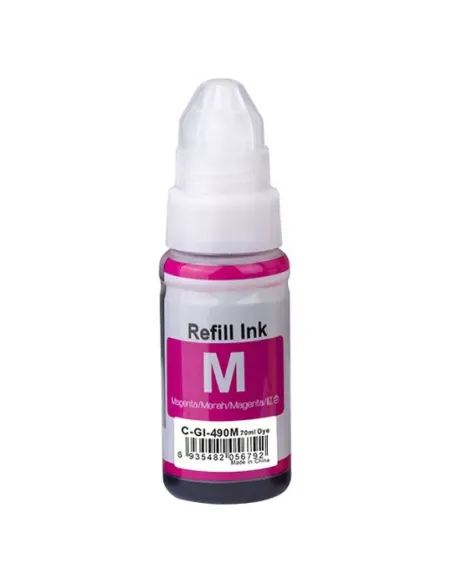 tinta Compatible Canon GI490 Magenta Botella de Tinta GI-490M / 0665C001 para Canon Pixma G1400 / G2200 / G3200 / G3400 / G3411