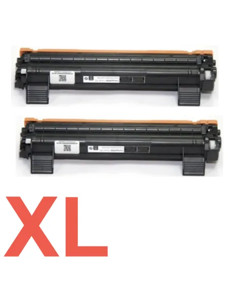 2 Toner Compatibles Brother TN1050 XL TN1050XL (Alta Capacidad Jumbo) Cartucho de Toner TN-1050  (doble capacidad) 2000c 5% DCP1