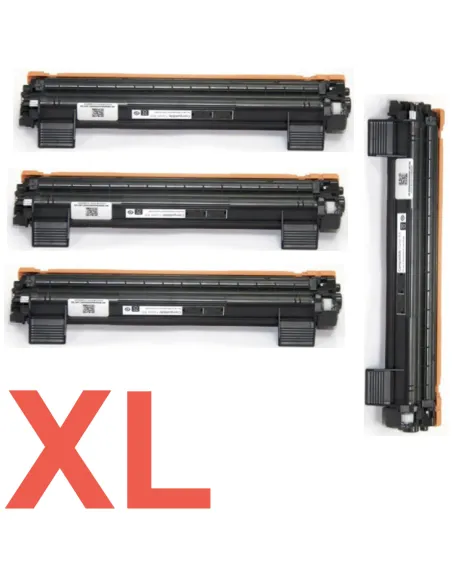 4 Toner Compatibles Brother TN1050 XL TN1050XL (Alta Capacidad Jumbo) Cartucho de Toner TN-1050  (doble capacidad)