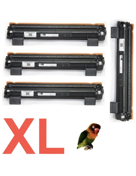 4 Toner Compatibles Brother TN1050 XL TN1050XL (Alta Capacidad Jumbo) Cartucho de Toner TN-1050  (doble capacidad)