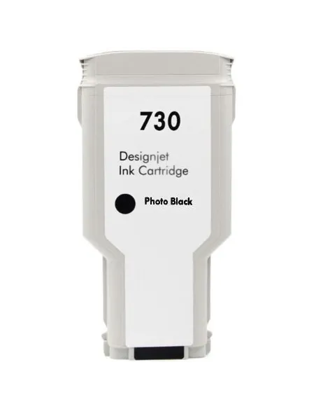 tinta Compatible HP 730 Negro Photo Cartucho de Tinta P2V73A para HP DesignJet T1600 / T1700 / T2600