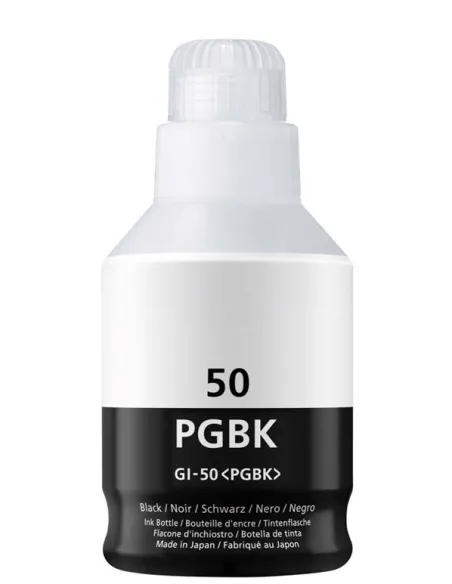 tinta Compatible Canon GI-50 Negro Botella de Tinta - GI50PGBK / 3386C001para Pixma G5050, G6050, G7050, GM2050, GM4040, GM4050