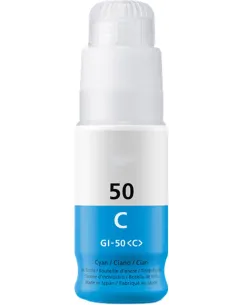 tinta Compatible Canon GI-50 Cyan Botella de Tinta - GI50C / 3403C001 para Pixma G5050, G6050, G7050, GM2050, GM4040, GM4050