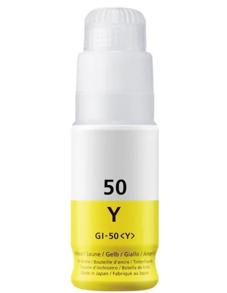 tinta Compatible Canon GI-50 Amarillo Botella de Tinta - GI50Y / 3405C001 para Pixma G5050, G6050, G7050, GM2050, GM4040, GM4050