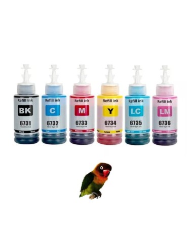 6 botellas de tinta Compatible para Epson T6731 / T6732 / T6733 / T6734 / T6735 / T6736 Botellas de Tinta