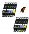 10 tintas compatibles para Canon PGI-550XL / CLI-551XL para PIXMA IP7250 IP8750 MX925 MG5650