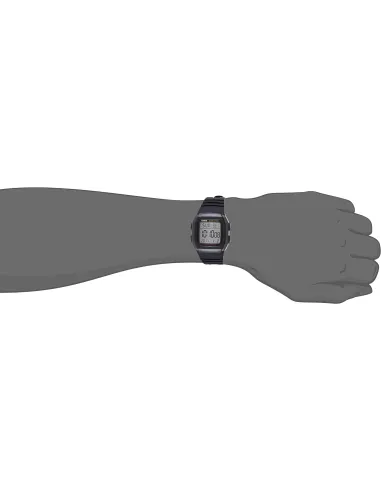 reloj hombre digital Casio W-96H-1AV alarma múltiple 10 años batería cronómetro 50m water resist
