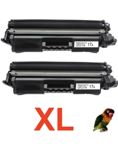 2 toner Compatibles HP CF217A XL / 17A XL Cartucho de Toner Alta Capacidad / Jumbo HP 17A