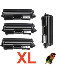 4 toner Compatibles HP CF217A XL / 17A XL Cartucho de Toner Alta Capacidad / Jumbo HP 17A 2