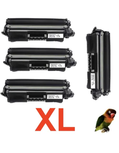 4 toner Compatibles HP CF217A XL / 17A XL Cartucho de Toner Alta Capacidad / Jumbo HP 17A