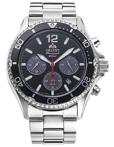 Solar Orient RA-TX0202B 42.8mm Sports Chronograph 200m WR cristal de zafiro