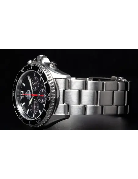 Solar Orient RA-TX0202B 42.8mm Sports Chronograph 200m WR cristal de zafiro
