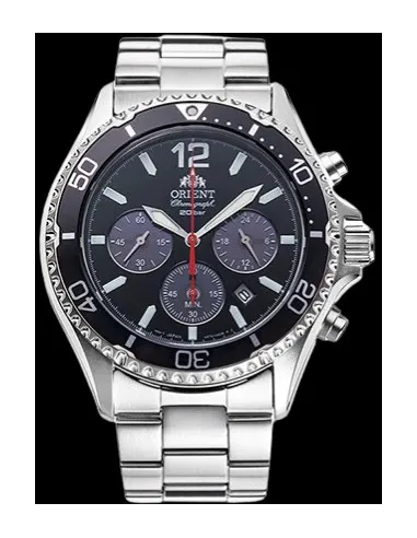 Solar Orient RA-TX0202B 42.8mm Sports Chronograph 200m WR cristal de zafiro