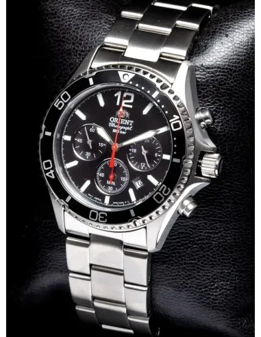 Solar Orient RA-TX0202B 42.8mm Sports Chronograph 200m WR cristal de zafiro
