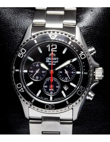 Solar Orient RA-TX0202B 42.8mm Sports Chronograph 200m WR cristal de zafiro