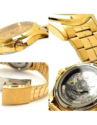 reloj unisex automático Seiko 5  SNKK98K1 37mm 30m WR correa de acero