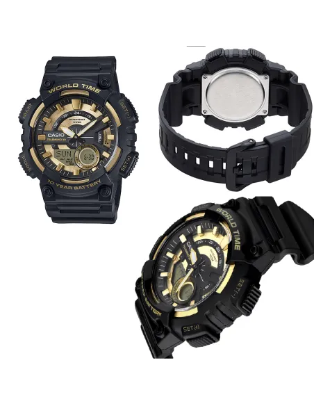 Reloj deportivo hombre Casio AEQ-110BW-9A 100m WR 10 años batería Hora Mundial