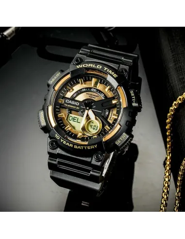 Reloj deportivo hombre Casio AEQ-110BW-9A 100m WR 10 años batería Hora Mundial
