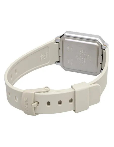 reloj retro unisex Casio Future A100WE-1A Pantalla Luz Led de fondo Alarma Cronómetro Resistente al agua correa de acero