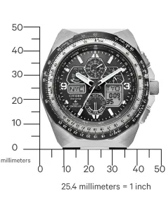 reloj aviador radiocontrol Citizen Promaster Skyhawk A-T JY8149-05E 46m 200m WR cristal de zafiro antirreflejos 2