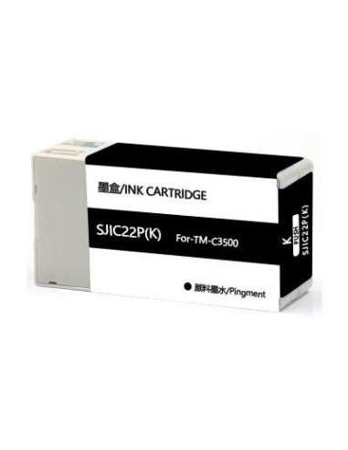 Tinta Compatible Epson SJIC22P Negro  Epson ColorWorks C3500, TM-C3500