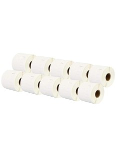 10 paquetes de etiquetas Compatible DYMO 11351 54mm x 11mm 15000 ETIQUETAS TERMICAS BLANCAS S0722510