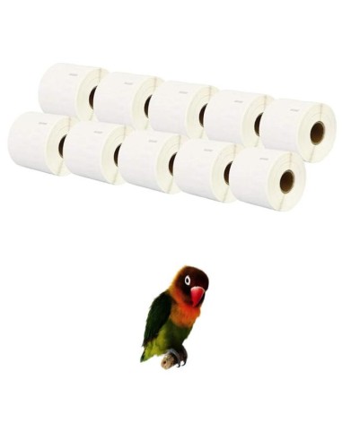10 paquetes de etiquetas Compatible DYMO 11351 54mm x 11mm 15000 ETIQUETAS TERMICAS BLANCAS S0722510