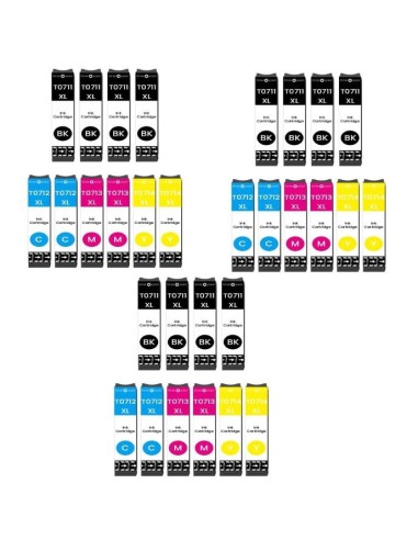 30 tintas Epson compatibles SX100 SX105 SX110 SX115 SX218 SX205 SX210 SX215 SX510w t0711-t0712-t0713-t0714