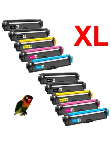 Pack 5 toner para Brother TN-247 / TN-243 DCP-L3510 DCP-L3550 HL-L3210 con chip