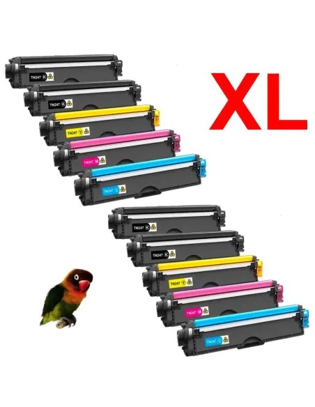 Pack 5 toner para Brother TN-247 / TN-243 DCP-L3510 DCP-L3550 HL-L3210 con chip