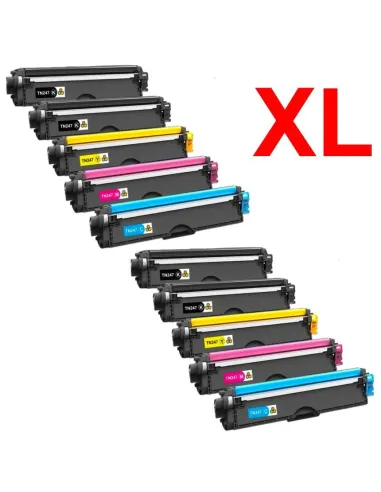Pack 5 toner para Brother TN-247 / TN-243 DCP-L3510 DCP-L3550 HL-L3210 con chip