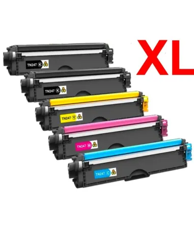 Pack 5 toners  compatibles para Brother TN-247 / TN-243 DCP-L3510 DCP-L3550 HL-L3210 MFC-L3770CDW MFC-L3750CDW MFC-L3730CDN MFC-