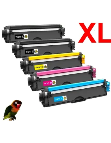 Pack 5 toners  compatibles para Brother TN-247 / TN-243 DCP-L3510 DCP-L3550 HL-L3210 MFC-L3770CDW MFC-L3750CDW MFC-L3730CDN MFC-