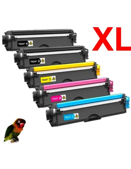Pack 5 toners  compatibles para Brother TN-247 / TN-243 DCP-L3510 DCP-L3550 HL-L3210 MFC-L3770CDW MFC-L3750CDW MFC-L3730CDN MFC-