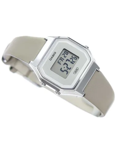 Reloj mujer Vintage Iconic Casio LA680WEL-8E alarma cronómetro luz LED correa de cuero