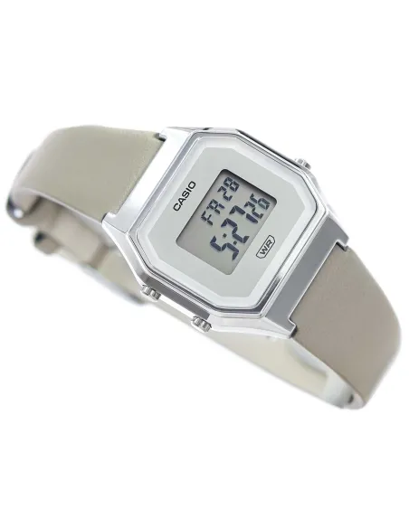 Reloj mujer Vintage Iconic Casio LA680WEL-8E alarma cronómetro luz LED correa de cuero