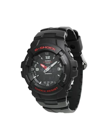 reloj deportivo hombre Casio G-Shock G100-1B 200m WR LED Hora Dual Resistencia a los Golpes anti-magnético alarma