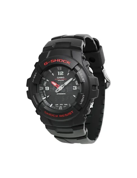 reloj deportivo hombre Casio G-Shock G100-1B 200m WR LED Hora Dual Resistencia a los Golpes anti-magnético alarma
