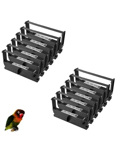 10x EPSON ERC38 / ERC34 / ERC30 NEGRA CINTA MATRICIAL COMPATIBLE C43S015374 EPSON ERC38 / ERC34 / ERC30