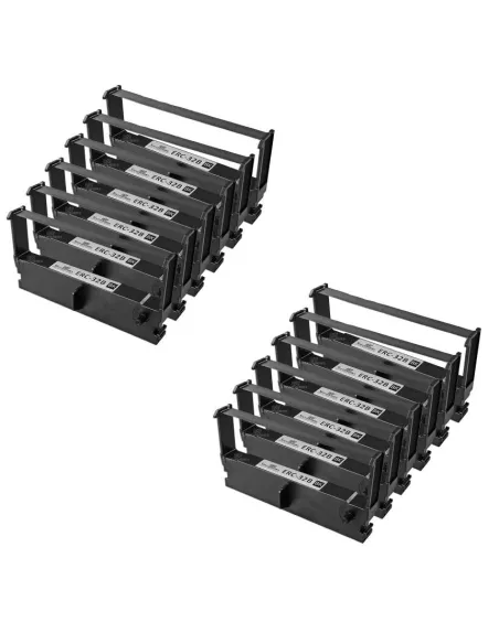 10x EPSON ERC38 / ERC34 / ERC30 NEGRA CINTA MATRICIAL COMPATIBLE C43S015374 EPSON ERC38 / ERC34 / ERC30