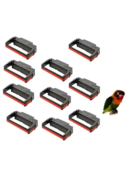 10 Cintas de tinta Compatibles para Epson ERC38 / ERC34 / ERC30 Negra / Roja Cinta Matricial C43S015376 ERC-38, ERC-34, ERC-30