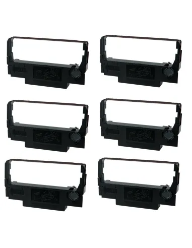 6 Cintas de tinta Compatibles para Epson ERC38 / ERC34 / ERC30 VIOLETA Cinta Matricial C43S015374 ERC-38, ERC-34, ERC-30