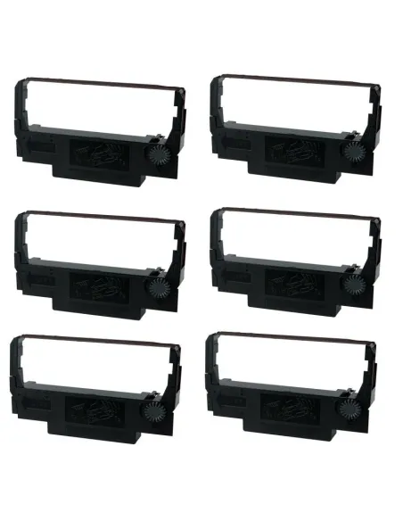 6 Cintas de tinta Compatibles para Epson ERC38 / ERC34 / ERC30 VIOLETA Cinta Matricial C43S015374 ERC-38, ERC-34, ERC-30