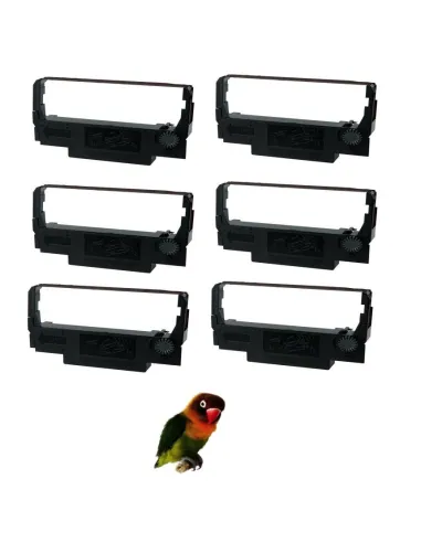 6 Cintas de tinta Compatibles para Epson ERC38 / ERC34 / ERC30 VIOLETA Cinta Matricial C43S015374 ERC-38, ERC-34, ERC-30