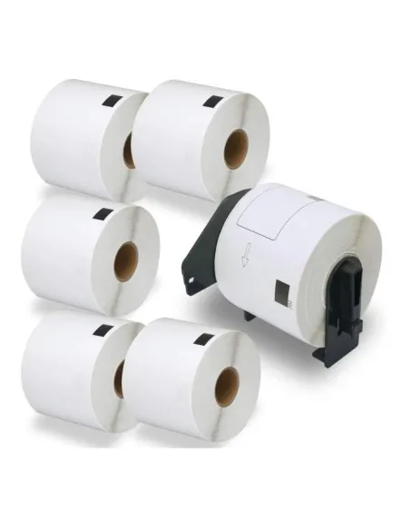 6 x DK11202 Blanco62mmX100mm 300psc para Brother P-Touch QL1000 1050 1060 compatible